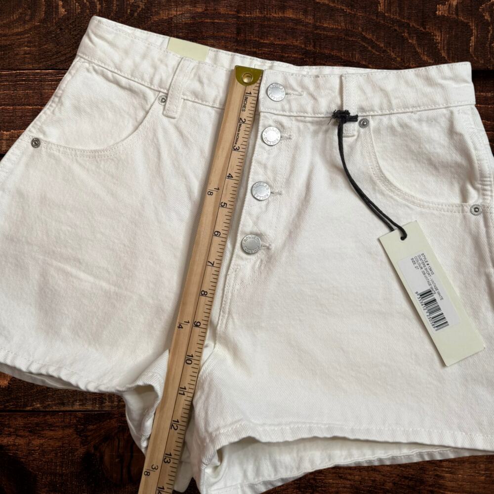 Rolla's Dusters High Rise Slim Button Fly Denim Shorts Vintage White Size 27 - Picture 8 of 10